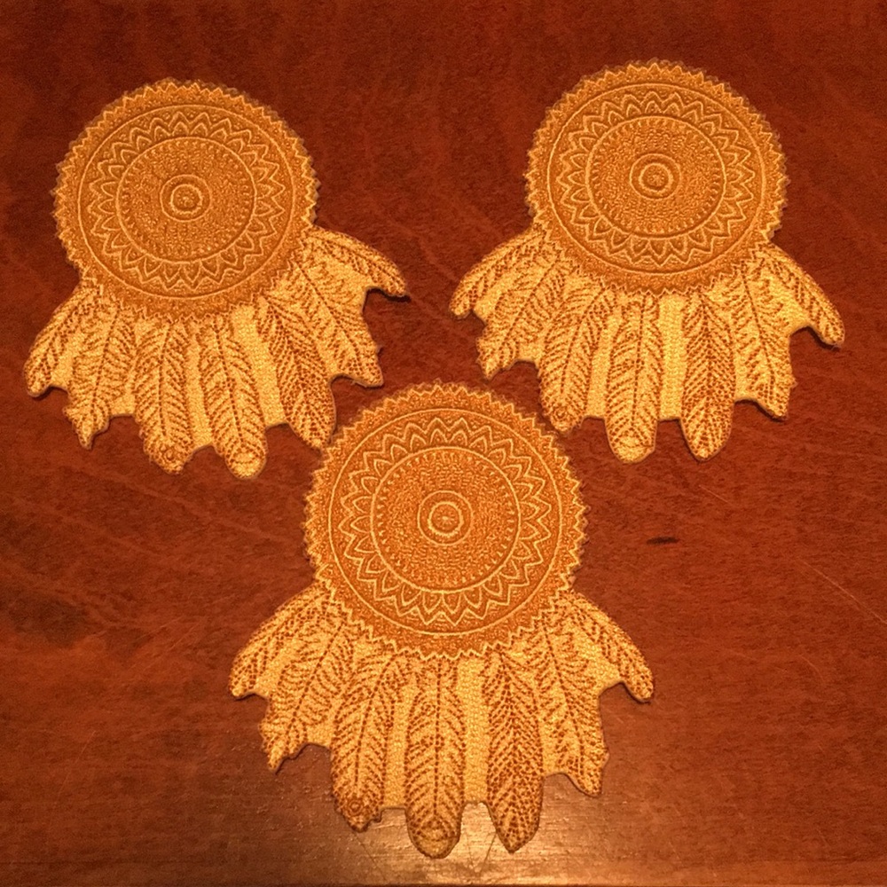 Set of 3 gold Dreamcatcher Patches
